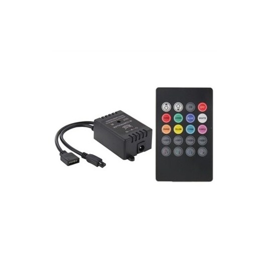 RGB LED Controller med Musikk & fjernkontroll