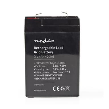 Nedis Oppladbart blybatteri 6V 4000mAh