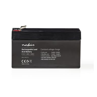 Nedis Oppladbart blysyrebatteri 12V 1300mAh