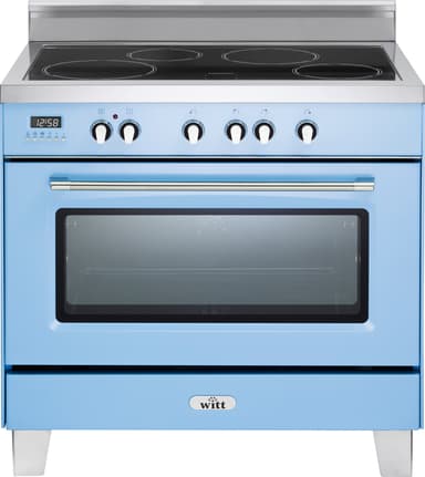 Witt frittstående induksjonskomfyr WICN90LB (lys blå)