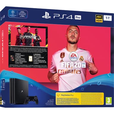 PlayStation 4 Pro 1 TB med FIFA 20 og tilbehør