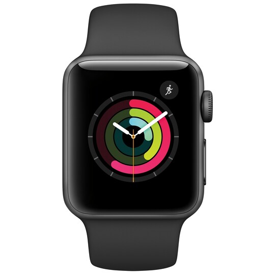 Apple Watch Series 2 Sport 38 mm (grå alu/sort rem)