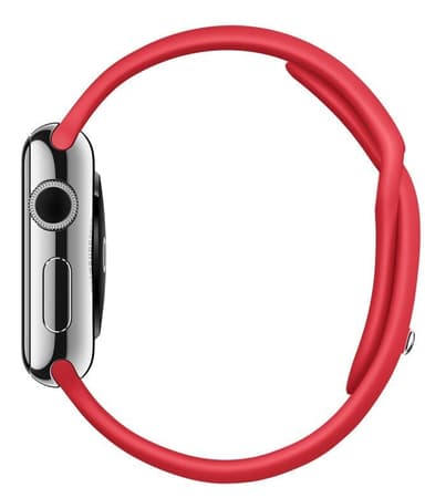 Apple Watch 38 mm stålkasse m/sportsrem (rød)