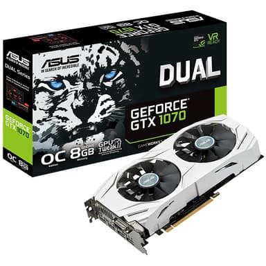 Asus Dual GeForce GTX 1070 OC grafikkort (8 GB)