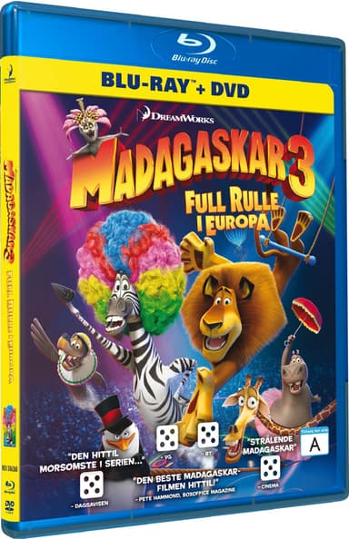 Madagascar 3: Full rulle i Europa (Blu-ray + DVD)