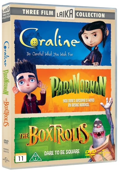 Coraline/ParaNorman/Boksetrollene (DVD)