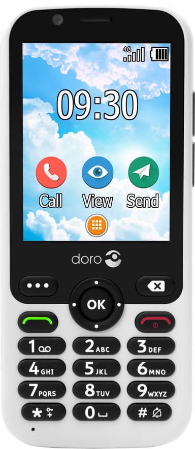 Doro 7011 mobiltelefon (hvit)