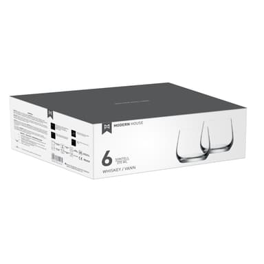 Modern house sontell krystall whiskyglass 6stk 37 cl