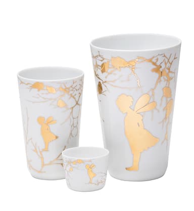 Wik & walsøe alv gull medium vase 20cm