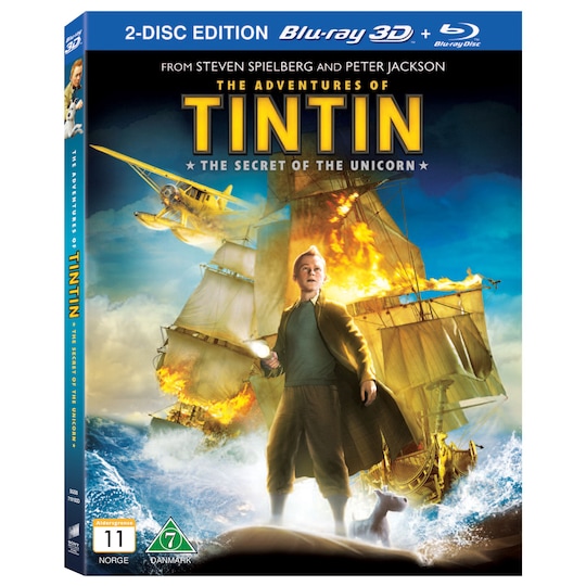 Tintin: Enhjørningens hemmelighet (3D Blu-ray)