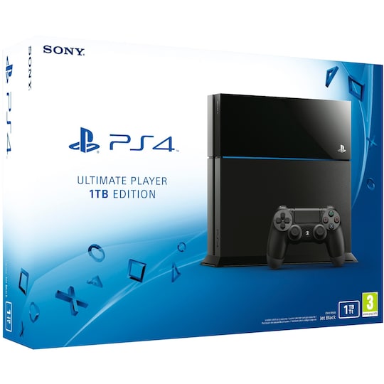 PlayStation 4 konsoll 1 TB (sort)
