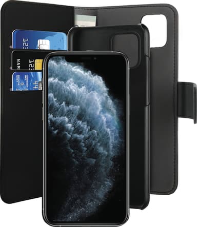 Puro 2-i-1 lommebok til iPhone 11 Pro (sort)