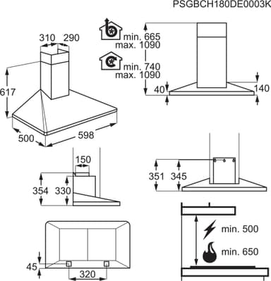 Electrolux ventilator EFF60560OK (sort)