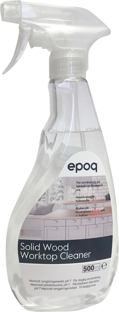 Epoq rensemiddel til benkeplater i tre