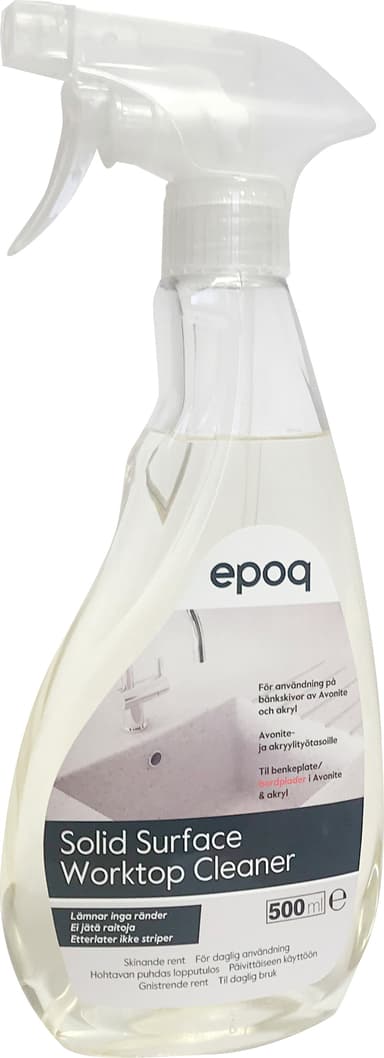 Epoq rensemiddel til benkeplater i akryl