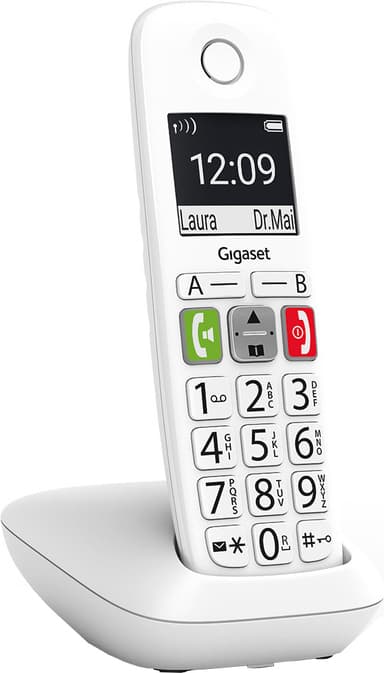 Gigaset Dect E290 trådløs telefon (hvit)