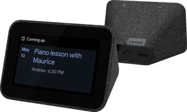Lenovo Smart Clock med  Google Assistant (sort)
