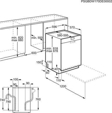 Electrolux oppvaskmaskin CSF5200LOW (hvit)