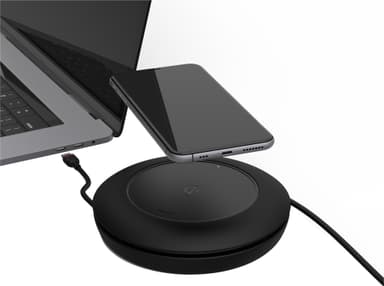 Unisynk 75W USB-C lader til bærbar PC med 10W Qi-trådløs ladeplate