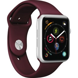 Puro Icon sportsreim i silikon til Apple Watch 42-44 mm (bordeaux)