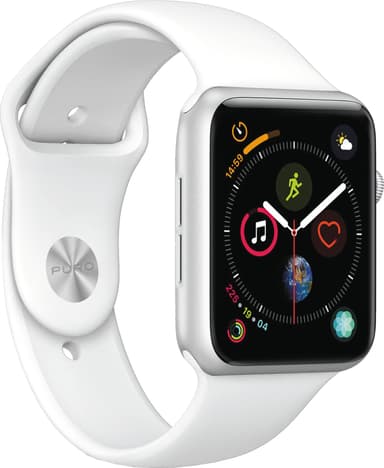 Puro Icon sportsreim i silikon til Apple Watch 42/44/45 mm (hvit)