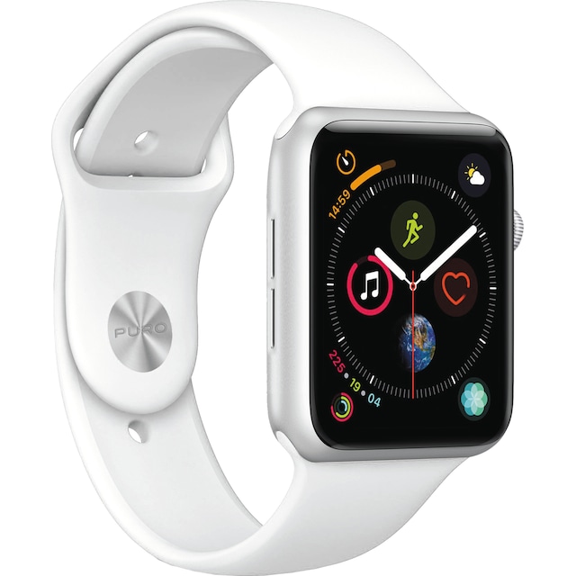 Puro Icon sportsreim i silikon til Apple Watch 42/44/45 mm (hvit)