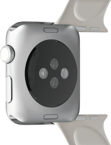 Puro Icon sportsreim i silikon til Apple Watch 42/44/45 mm (lys grå)