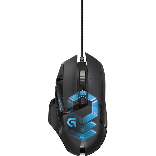 Logitech G502 Proteus Spectrum gamingmus (sort)