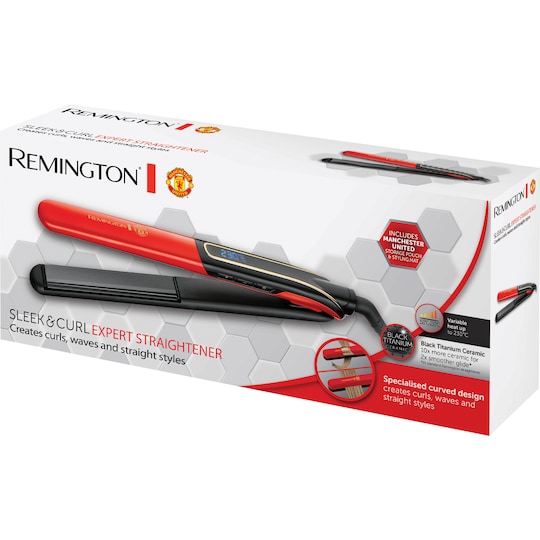 Remington Manchester United Sleek and Curl Expert rettetang S6755