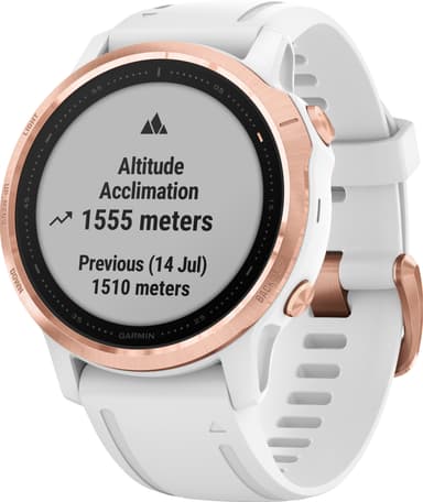 Garmin Fenix 6s Pro GPS smartklokke 42 mm (roségull/hvit)