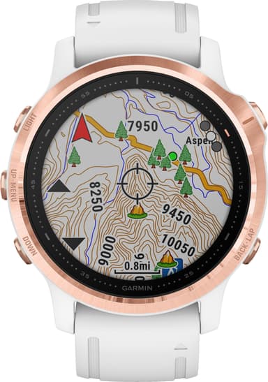 Garmin Fenix 6s Pro GPS smartklokke 42 mm (roségull/hvit)