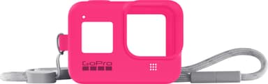 GoPro silikondeksel + halssnor (rosa)