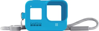 GoPro silikondeksel + halssnor (blå)