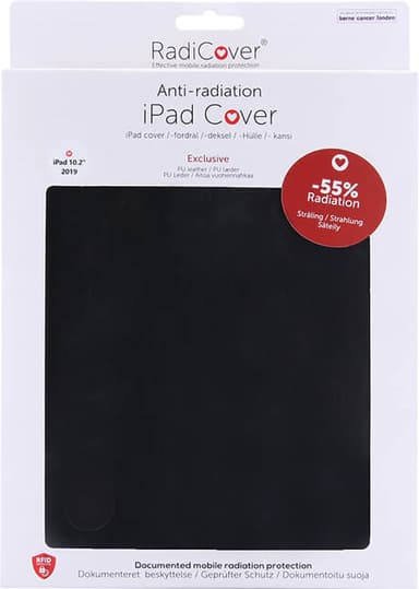 Radicover iPad 10,2" foliodeksel i syntetisk skinn (sort)