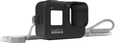 GoPro silikondeksel + halssnor (sort)