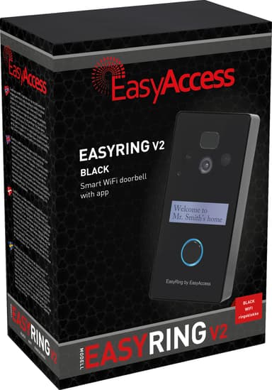 EasyAccess EasyRing V2 smart ringeklokke (sort)