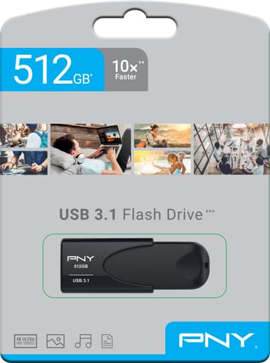 PNY Attache 4 USB 3.1 minnepenn 512 GB