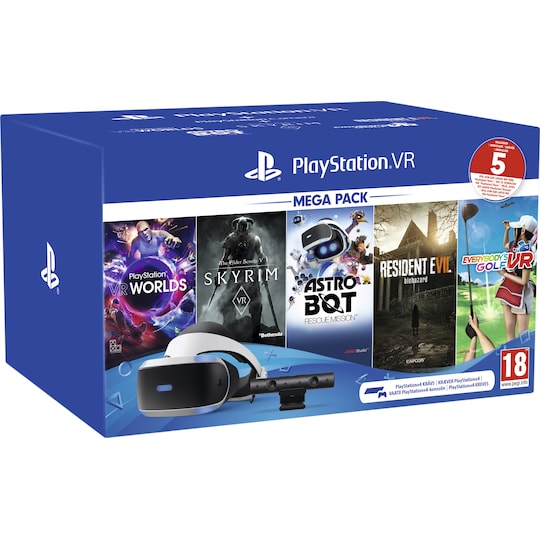 Forbrydelse Minefelt Trafik PlayStation VR Mega Pack 2: PS VR-headsett med kamera og 5 VR-spill - Elkjøp