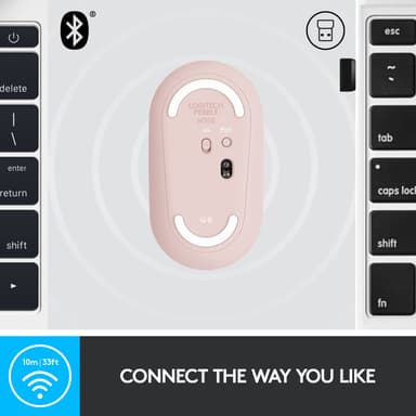 Logitech Pebble M350 trådløs datamus (rose)