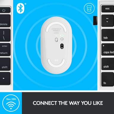 Logitech Pebble M350 trådløs datamus (hvit)