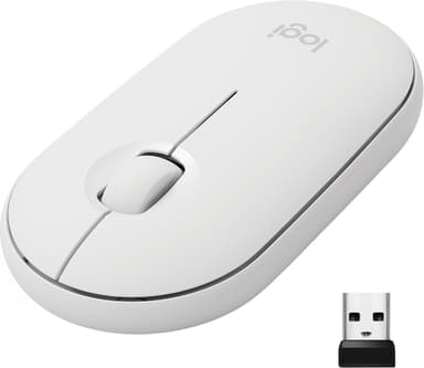 Logitech Pebble M350 trådløs datamus (hvit)