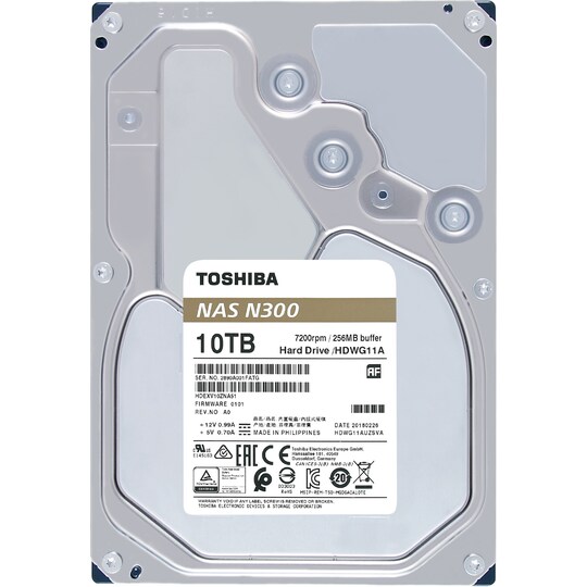 Toshiba N300 NAS intern harddisk (10 TB)