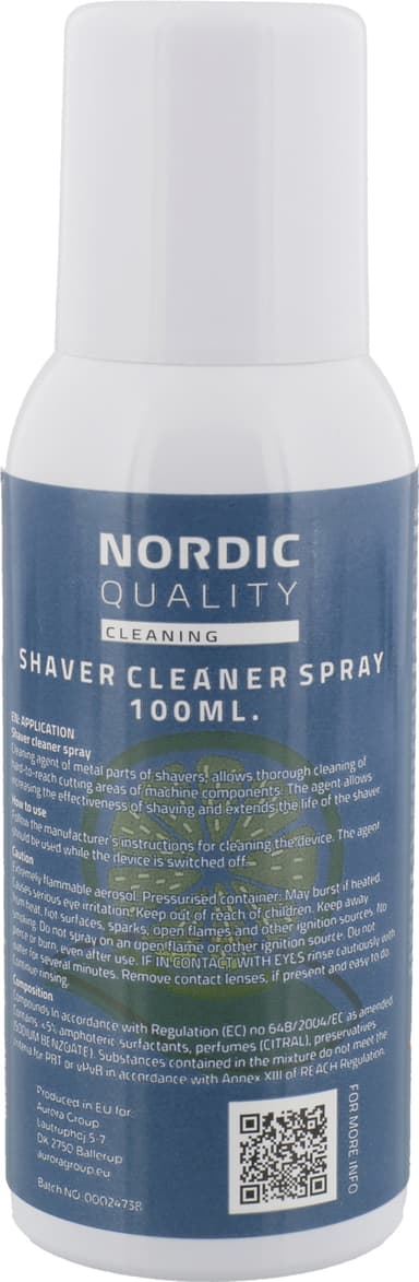 Nordic Quality rensespray til barbermaskin NQ352799