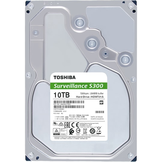 Toshiba S300 Surveillance intern harddisk (10 TB)