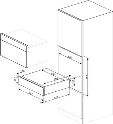 Smeg Victoria varmeskuff CPR915P (krem)