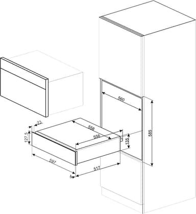 Smeg Victoria varmeskuff CPR915X (stål)