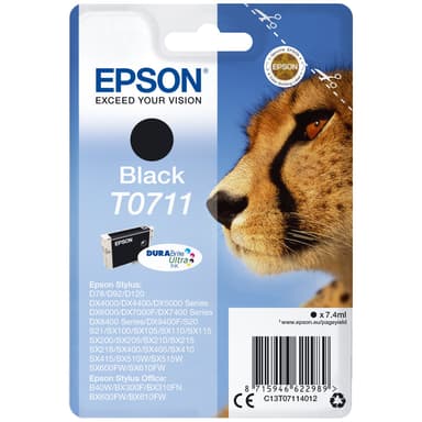 Epson blekkpatron DuraBrite Ultra T071 Sort