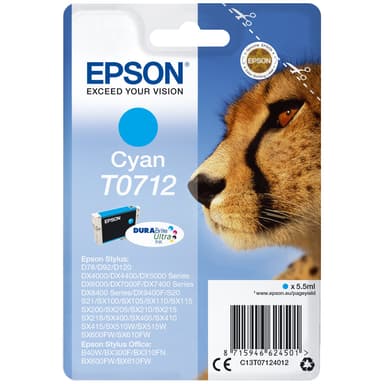 Epson blekkpatron DuraBrite Ultra T071 Cyan