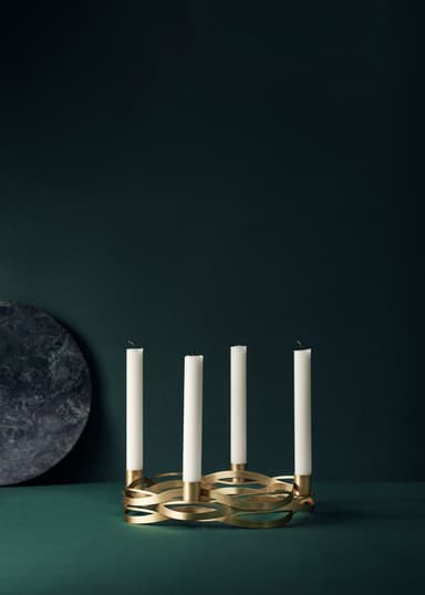Stelton tangle adventsstake messing b: 27 h: 6cm