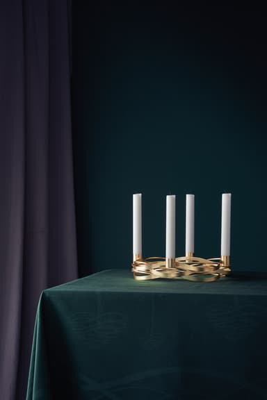 Stelton tangle adventsstake messing b: 27 h: 6cm